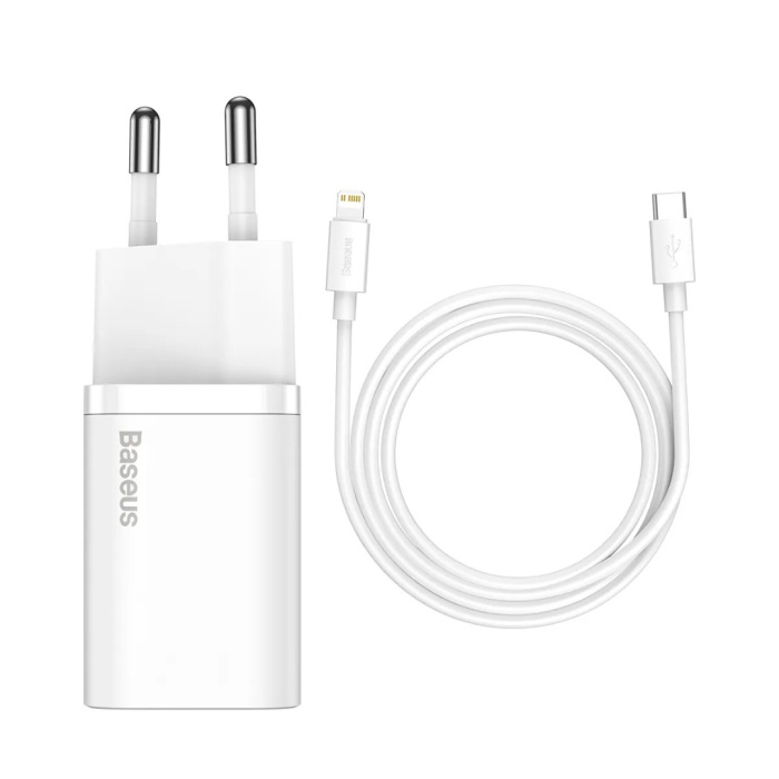 Блок питания Baseus Usb-C 20W+Кабель Type-C/Lightning