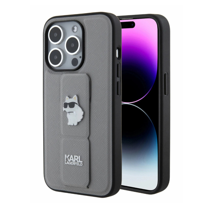 Накладка KARL с подставкой iPhone 15 Pro Max ''Серый''