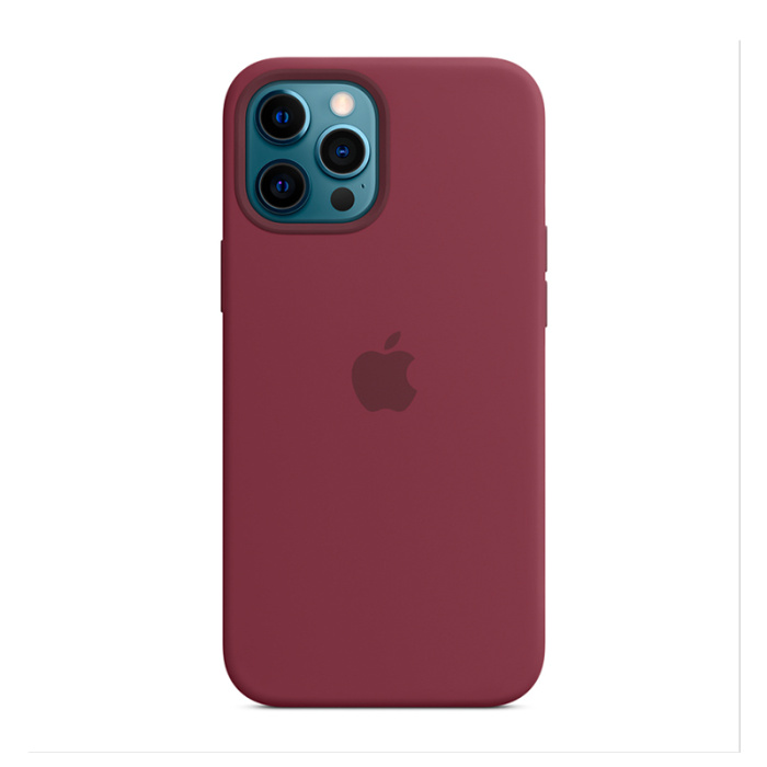 Клип кейс iPhone 12 Pro Max Silicone copy ''Бордовый''