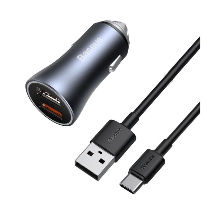 АЗУ Baseus USB/Type-C+Кабель USB/Type-C 40W